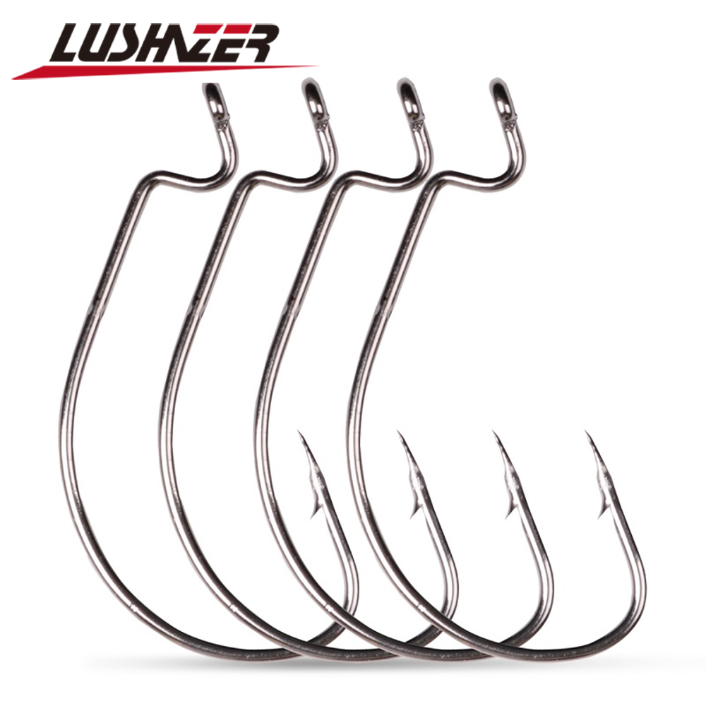Fishing Hook Offset - LUSHAZER 10 Buah/Lot Kail Pancing Baja