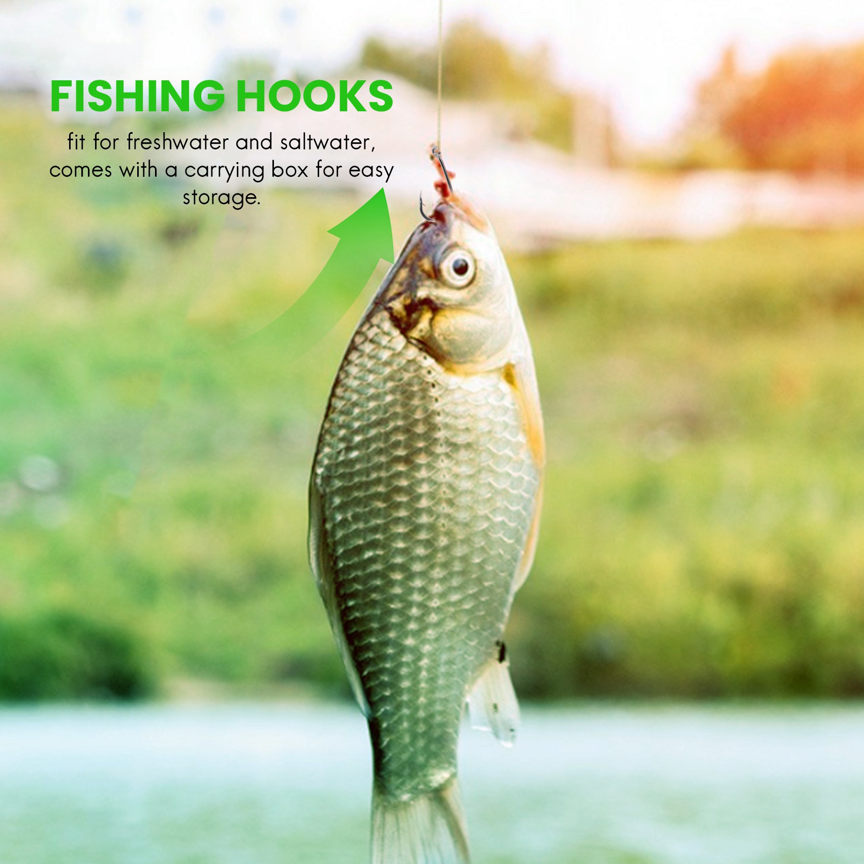 Fishing Hook Size - Barang baru 500Pcs/Set Ukuran Campuran #