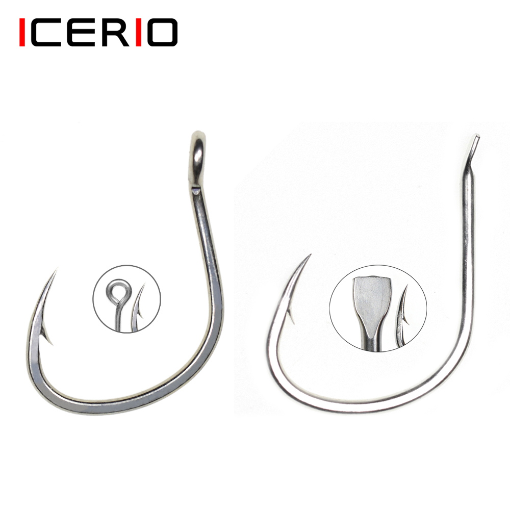 Fishing Hook Offset - ICERIO 10 PCS Kait Pancing Air