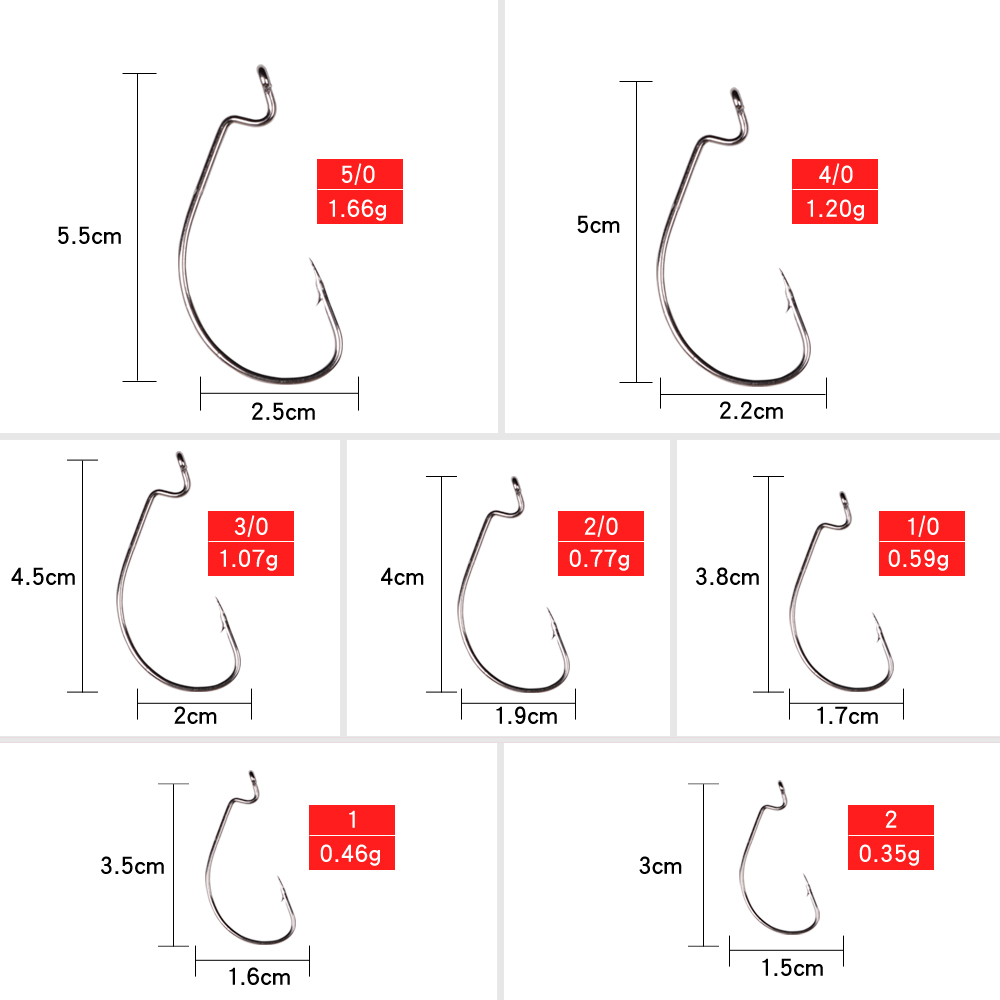 LUSHAZER 10 Buah/Lot Kail Panc - Fishing Hook Offset ulasan dan harga