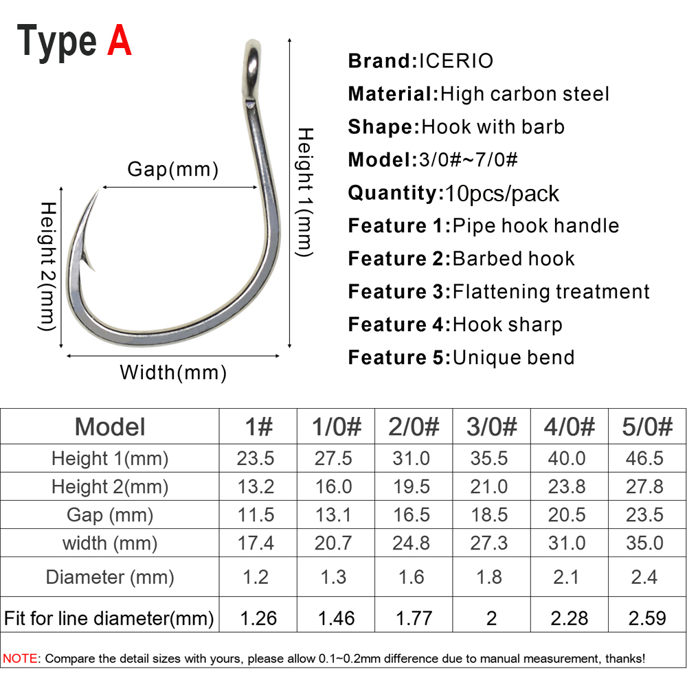ICERIO 10 PCS Kait Pancing Air - Fishing Hook Offset ulasan dan harga