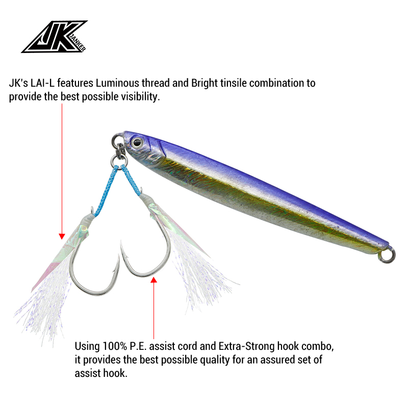 JK LAI-L Pantai JIGGING Cahaya - Fishing Hook Assortment ulasan dan harga