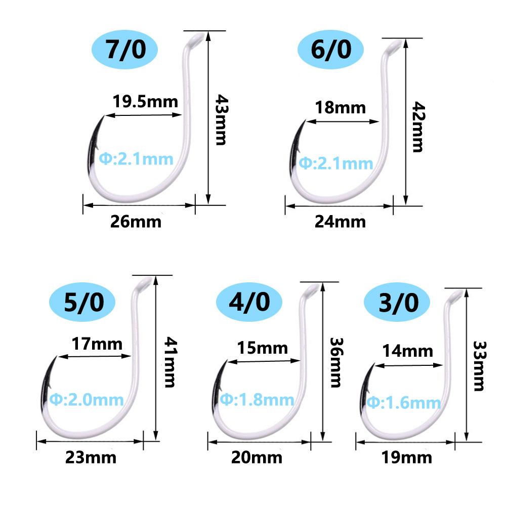25 Pcs/Kotak Bercahaya Baja Im - Fishing Hook Offset ulasan dan harga