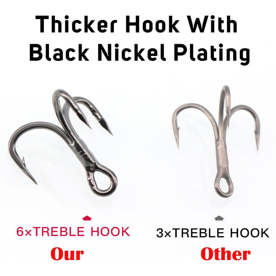 Pancing Kait Treble 6X Kuat Ba - Fishing Hook Offset ulasan dan harga